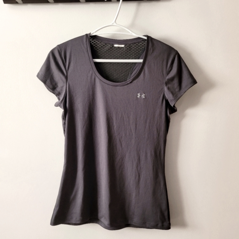 UnderAmour UA Tech, Grey Workout Top T-Shirt